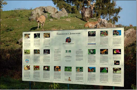 Tafel im Zoo Augsburg - Stiftung Artenschutz